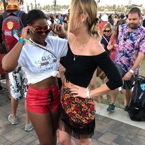 Paisley Fringe Skirt